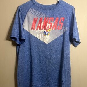 Rivalry Threads Blue Kansas Jayhawks Graphic T-Shirt Medium